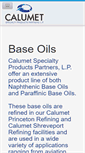 Mobile Screenshot of calumetlubricants.com