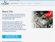 Tablet Screenshot of calumetlubricants.com